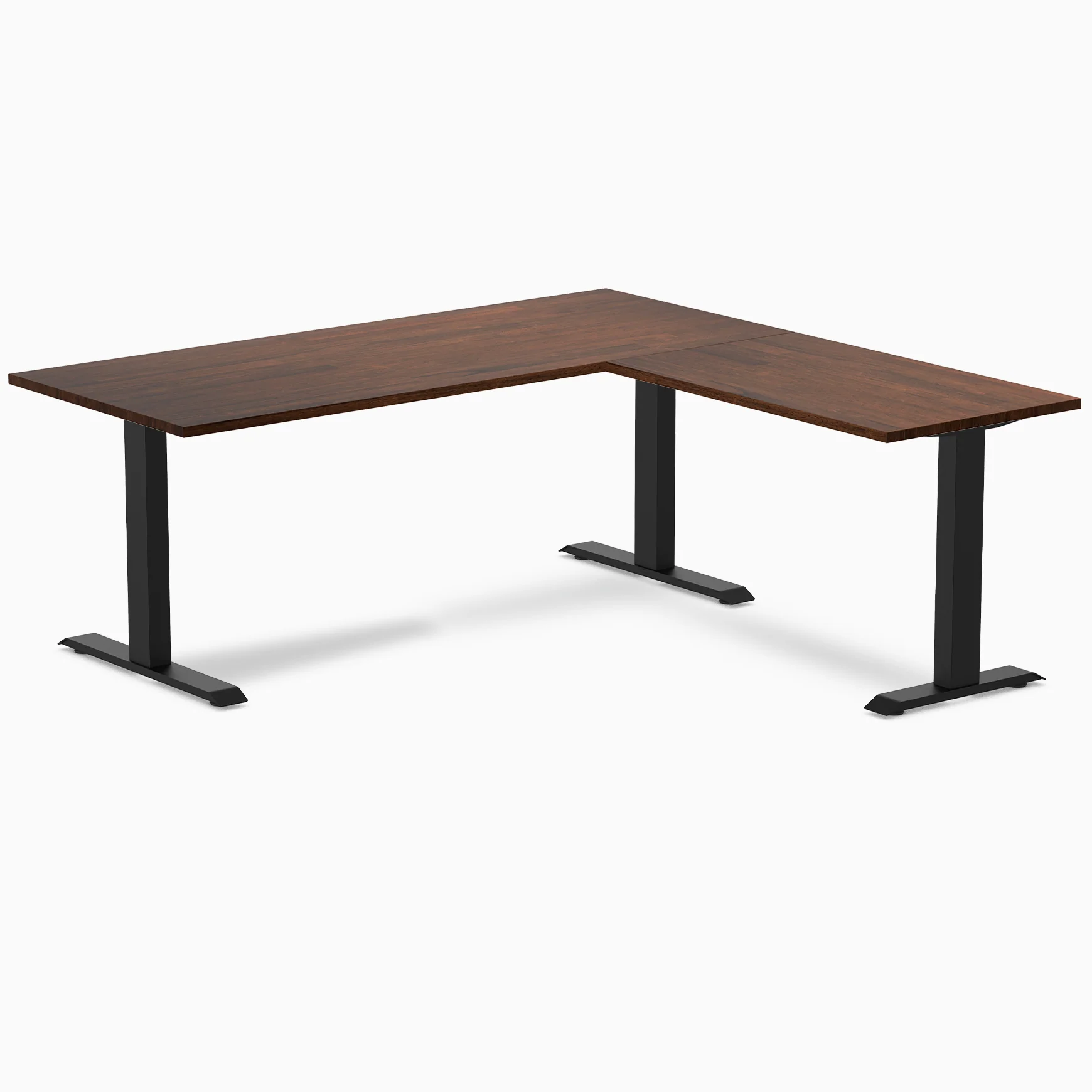 Desky Zero Rubberwood L-Shape Office Desk - Image 36